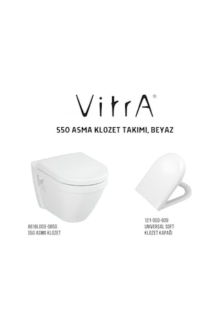 S50 Asma Klozet 5618l003-0850, VitrA Universal Soft Klozet Kapağı 121-003-909
