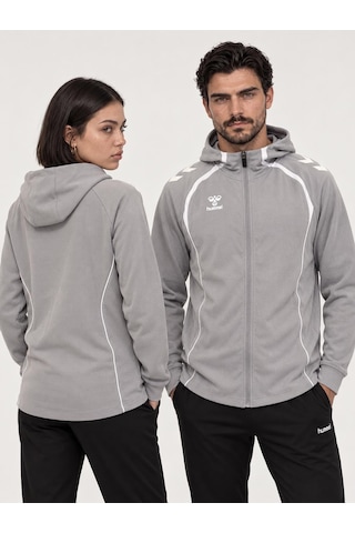 Hummel Target Kapüşonlu Kamp Eşofman Üstü Gri
