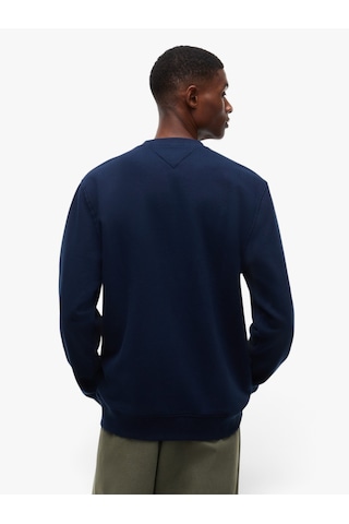 Tommy Hilfiger Tjm Reg Lınear Crew Ext Erkek Mavi Sweatshirt - Dm0dm20249