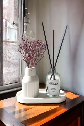 Dekoratif Iskandinav Tarz Kuru Çiçek Pampas Vazosu Fresh Soft Oda Kokusu Standlı Set