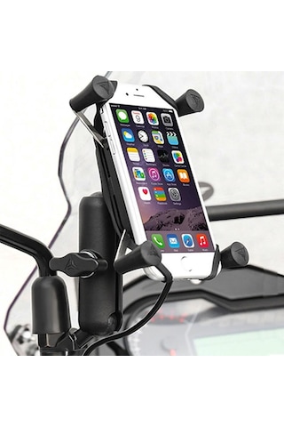 Motowolf Ayna Bağlantılı Wireless Şarjlı Telefon Tutucu