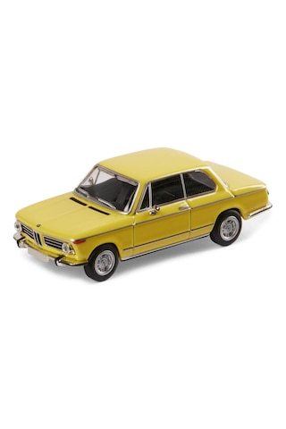 1:64 Ölçek Almost Real Bmw 2002 Yellow Diecast Metal Minyatür Model Araba 5cm