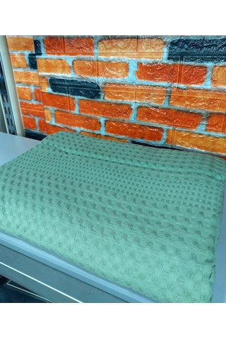 Şaheser %100 Pamuk Tek Kişilik Pike 160x220 Tek Pike -yeşil Yeşil