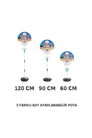 Ayaklı Oyuncak Basketbol Seti Çocuk Basketbol Potası Boy Ayarlanabilir 3 Farklı Boy Seçeneği