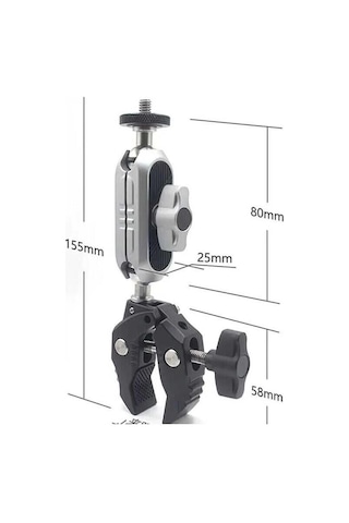 Oem Marka Jx006 Metal Mağiç Arm İle Kelepçe Siyah
