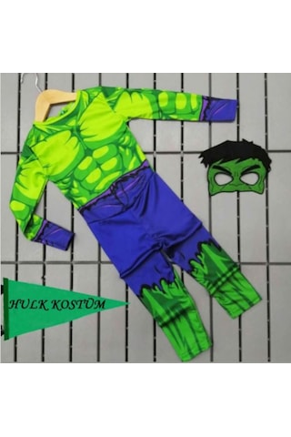 Sedirli Maskeli Hulk Çocuk Kostümü