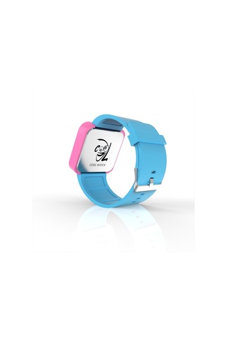 Cool Watch Saat - Pembe Led Kasa - Turkuaz Kayış Unisex