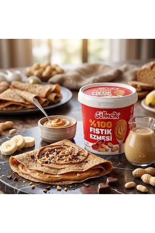 Şekersiz %100 Saf Doğal Fıstık Ezmesi 1 Kg Katkısız Taze Çekim Glutensiz Yer Fıstığı Ezmesi