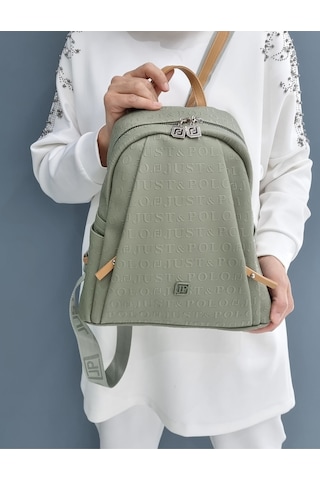 Just Polo Kadın Yeşil 9 Bölmeli Orta Boy Sırt Çantası Jp4040tm Yeşil Yeşil