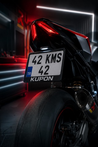 Kupon Yazılı Motosiklet Plakalık