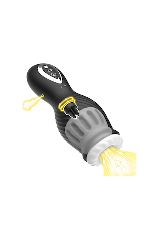 Carmine Dönebilen Penis Eğitmeni Şarjlı Su Geçirmez Otomatik Mastürbatör Mor