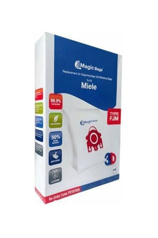 Miele Uyumlu Complete C3 Excellence Ecoline Kutulu Toz Torbası 4 Lü