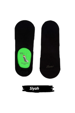 Jiber Erkek Bambu Likralı Babet Çorap 7000 - 12 Adet Siyah