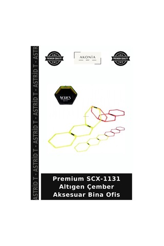 Premium Scx-1131 Altıgen Çember Aksesuar Bina Ofis Çok Renkli