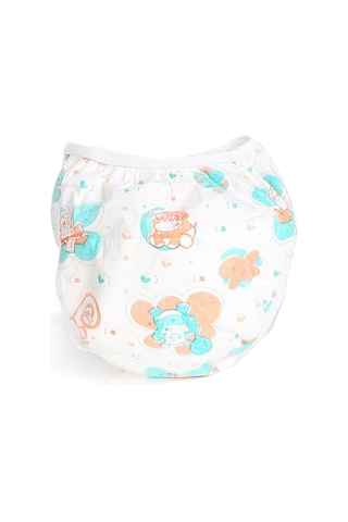 Sevi Bebe 4'Lü Pedli Alıştırma Külodu Pamuklu  Beyaz 0-4 Ay