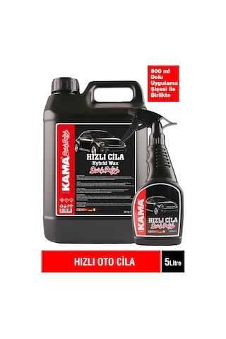 AutoKama Hızlı Cila Seramik 5 L + Uygulama Şişesi 500 ML