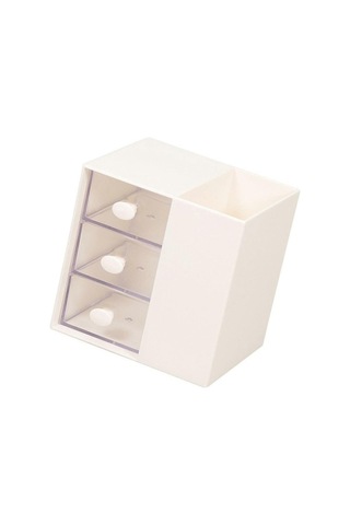 Fortunelane 3 Çekmeceli Şık Yenilikçi Çok Bölmeli Masaüstü Saklama Kutusu, Ev Okul Ofis İçin