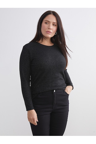 Lcw Everyday Siyah Bisiklet Yaka Kadın Body