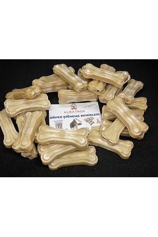 Albatros Beyaz Pres Köpek Çiğneme Kemiği 12 CM 1 KG
