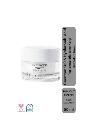 Byphasse Koenzim Q10 Hyaluronik Asit İçerikli Yaşlanma Karşıtı Gece Kremi 50 ML