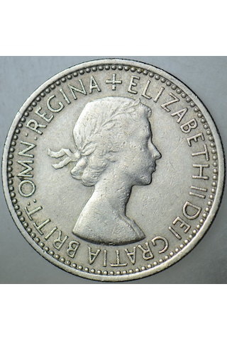 Birleşik Krallık 1 Şilin 1953 İskoçya Armalı. Kraliçe Iı. Elizabeth 23 Mm. İngiltere.