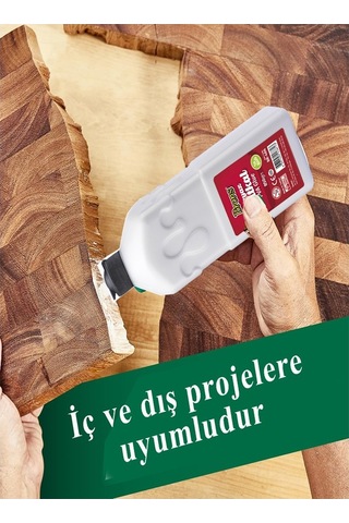 Beyaz Tutkal 850 Gr 2 Adet Brons Beyaz Mobilya Yapıştırıcısı Tutkalı 850 Gr Ahşap Tutkalı Su Bazlı Çok Amaçlı Beyaz