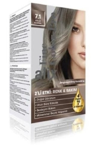 Alix Kit Saç Boyası 7.1 50 Ml Küllü Kumral