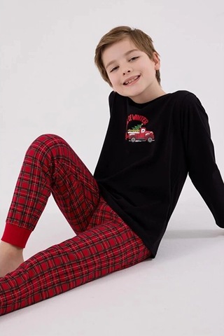 Arnetta Erkek Çocuk Siyah Pijama Takımı 3515-s Siyah