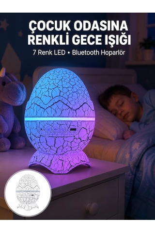 Dinazor Yumurta Gece Lambası Yeni Nesil 10 Parça Siyah 71159036