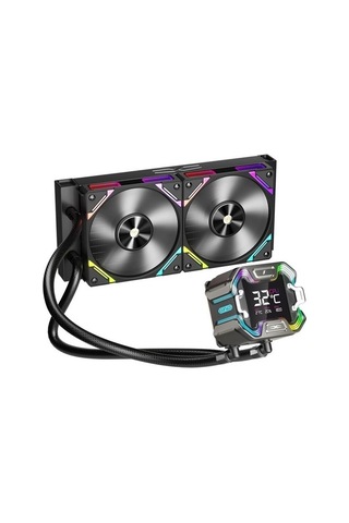 1st Player X Starship E X240e Mm Siyah Argb Dijital Ekran Am5 / Lga 1851 Işlemci Sivi Soğutucu