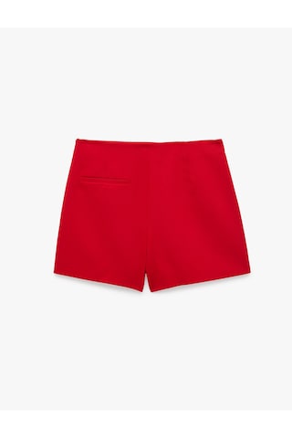 Koton Slim Fit Cepli Mini Şort Etek Kırmızı 7wak40027pw