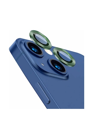 Nettech Apple Uyumlu iPhone 13 Damla Model 2in Kamera Cam Koruyucu - Yeşil