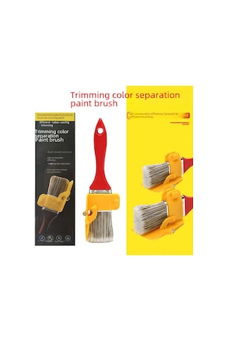 Reedark Ev Dekoru İçin 1.5 İnç Renkli Nilon Kenar Tamirat Fırçası - Duvar Boyama Aracı Kırmızı+turuncu