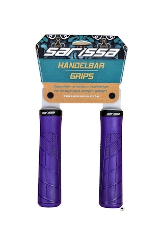 Sarissa Pvc Elcik Ergonomik Destekli Yapı Kolay Kavrama Kaymaz Bisiklet Elciği Mor Mor - Siyah
