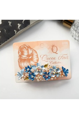 Queen Fair "çiçek Vals" İnci Saç Tokası, 9 Cm 145825267 Açık Mavi