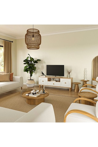 Bohem Tv Ünitesi 150 Cm N Çizgili Mdf Kapak - Atlantik Çam Atlantik Çam