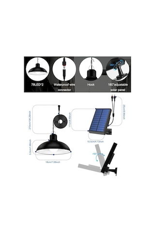 Sones Ip65 Su Geçirmez Dış Mekan Güneş Enerjili Led Ampul Avize İç Mekan Işıkları, Özellikler: Uzaktan Kumandalı Tek Sıcak Işık