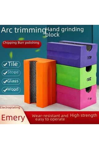 Tongxida Kavisli Kenar Düzeltici, Seramik-mermer-çimento Taşları İçin, Ergonomik 60 Kavisli El Zımpara Bloku