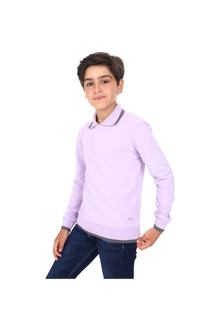 Toontoy Kids Toontoy Erkek Çocuk Baskılı Sweatshirt Lila
