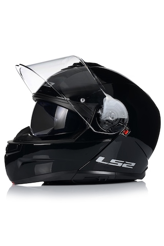 Ls2 Strobe 2 Siyah Çene Açılır Motosiklet Kaskı Siyah