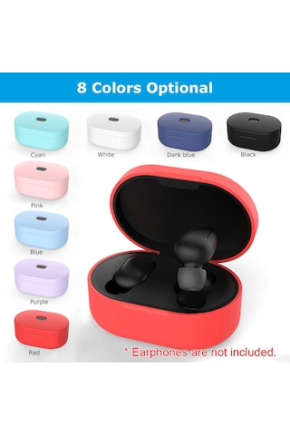 Silikon Tws Kulaklık Kutusu Koruyucu Kılıf, Xiaomi Redmi Airdots青春版 İçin Uygun, 8 Renk Seçenekli