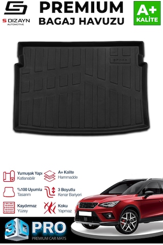 S-dizayn Seat Arona 3d Pro Bagaj Havuzu 2017 Üzeri A+ Kalite