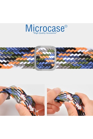 Apple Uyumlu Watch Ultra 49 MM için Esnek Örgülü Kumaş Kordon - KY45-2