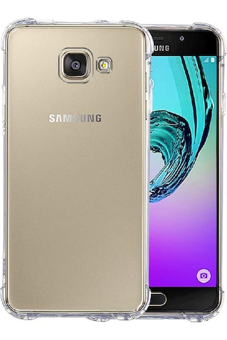 Samsung Galaxy Uyumlu A5 2017 Kamera Korumalı Airbag Antishock Köşe Korumalı Şeffaf Silikon Kılıf