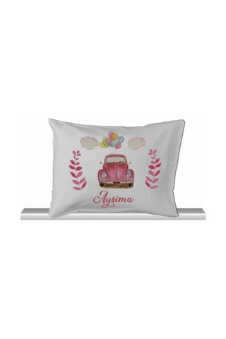 Pia Baby Gl 2010 İsme Özel Arabalı Yastık Zıbın Set Krem