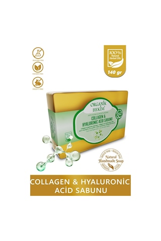 Doğal Peeling Etkili Yaşlanma Karşıtı Yoğun Nemlendirici Kolajen - Hyaluronic Sabunu 140 Gr
