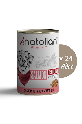 Anatolian Premium Somonlu Parça Etli Yetişkin Köpek Konservesi 24 X 400 G