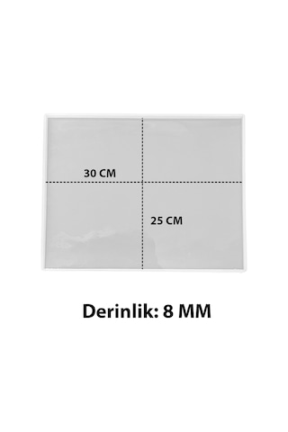 Tahtakale Toptancı Epoksi Dikdörtgen Söz Ve Nişan Tepsisi Kalıbı 25x30 Cm