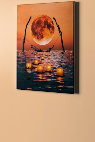Webstyle Sayılarla Boyama Seti Kasnaklı Ay Batarken 60 X 75 Cm