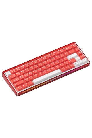 Akko Ray68 He Misty Red White %65 Astroaim Manyetik Switch 8k Hz Hall Effect Hotswap Argb Kablosuz İngilizce Gaming Klavye